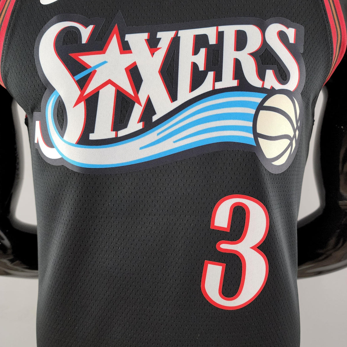 Regata NBA Philadelphia 76ers - Allen Iverson #3 Black Retrô - ResPeita Sports