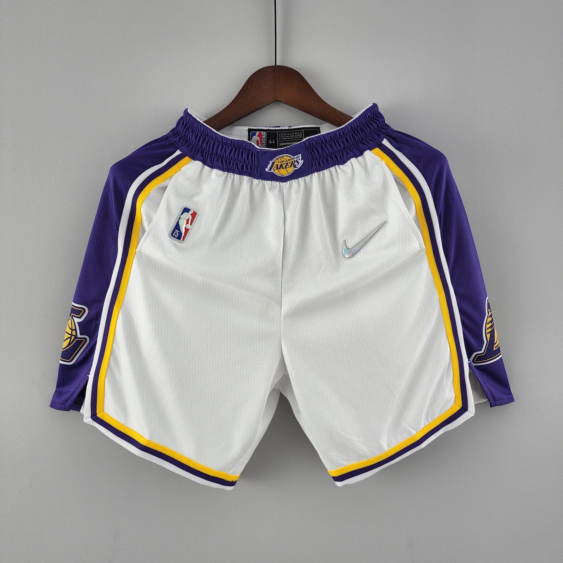 Shorts 75th anniversary Los Angeles Lakers white NBA