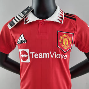 Conjunto Infantil Manchester United 2022/23 - Home - ResPeita Sports