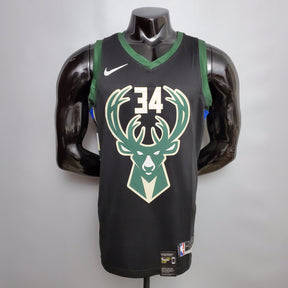 Regata NBA Milwaukee Bucks - Antetokounmpo #34 Black