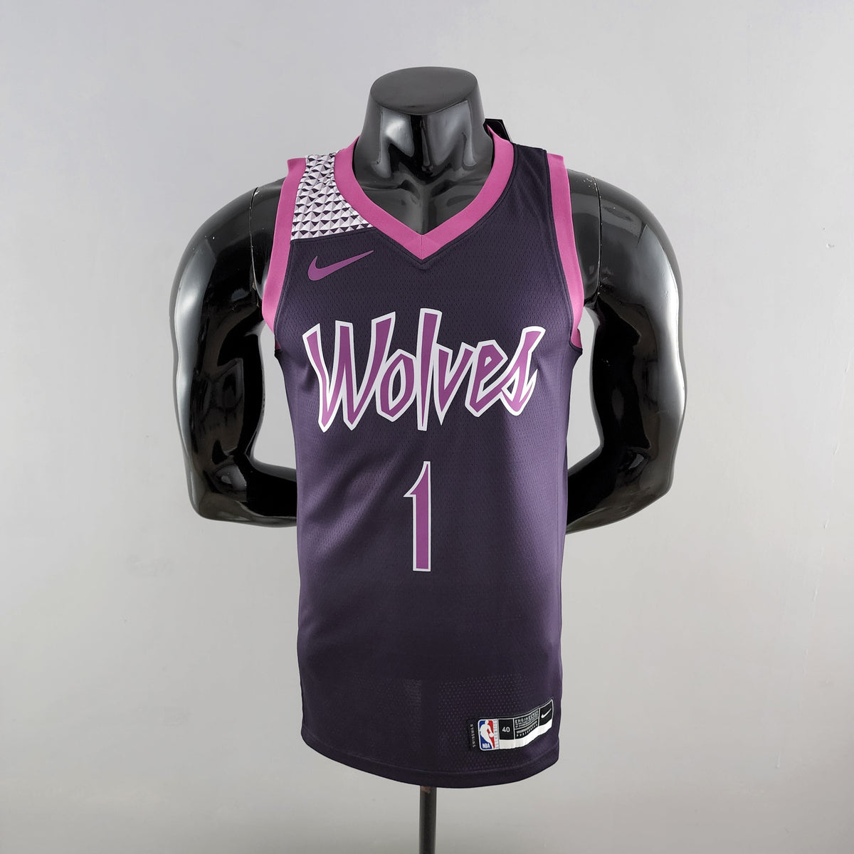 Regata NBA Minnesota Timberwolves - Edwards #1 Black and Purple