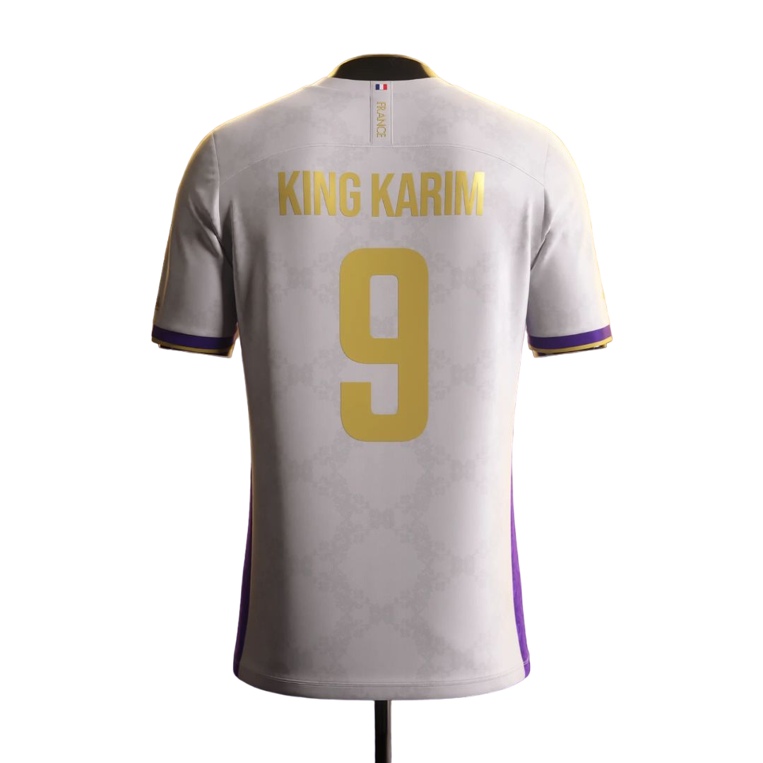 Camisa Real Madrid "King Karim" 9 2024 Edição Legends Karim Benzema