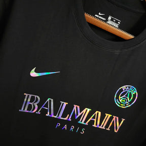 camisa-PSG-PARIS-refletiva-balmain-collab-2024-adidas