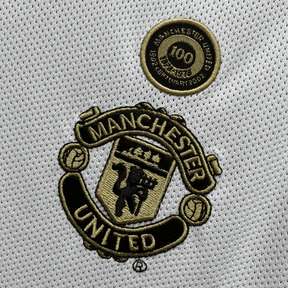 Camisa Retrô Manchester United Dupla Face Edição 100 anos -  Branca e Preta, Dourada e Preta