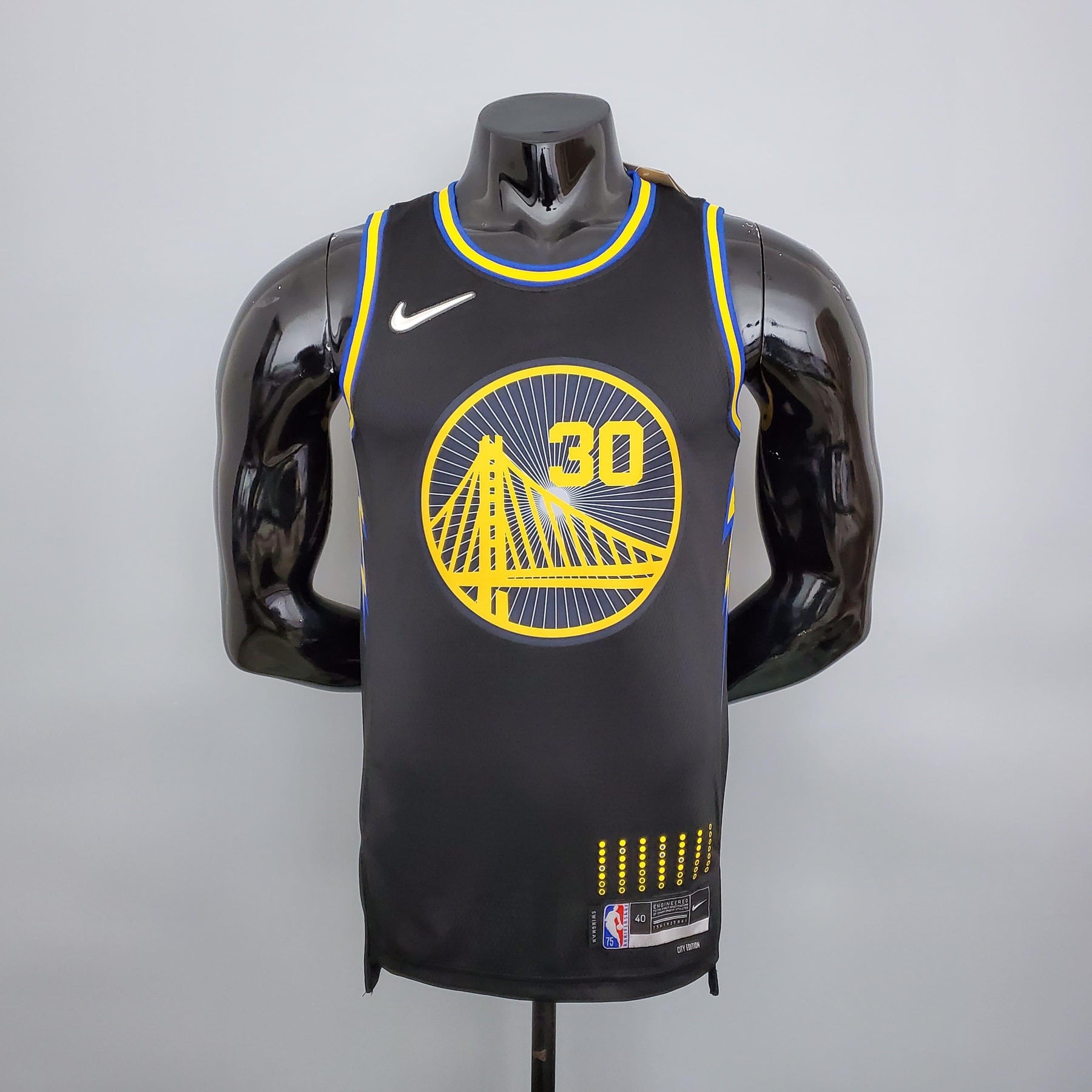 Regata NBA Golden State Warriors - Stephen Curry #30 75th Anniversary Black Edition