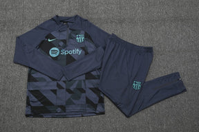 kit-treino-agasalho-calça-barcelona-zip-curto-2024-cinza